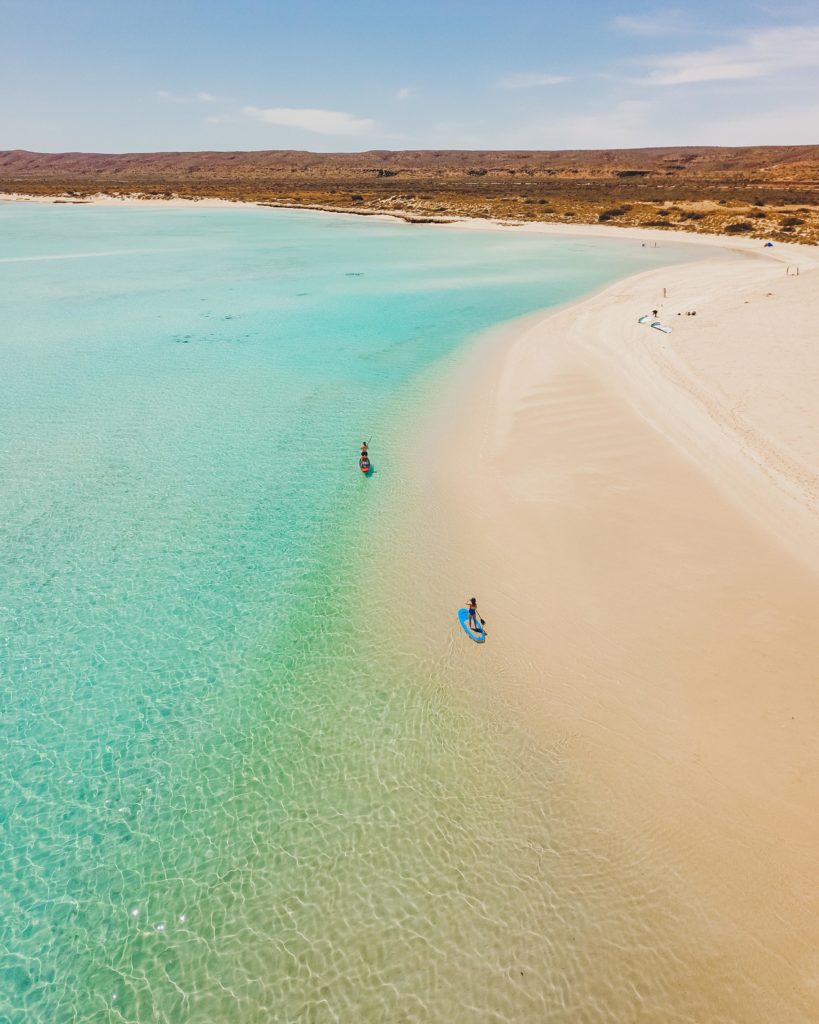 sandy bay drone photo western australia
